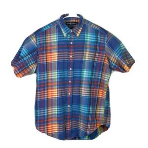 Polo Ralph Lauren blue multi color shirt size L
